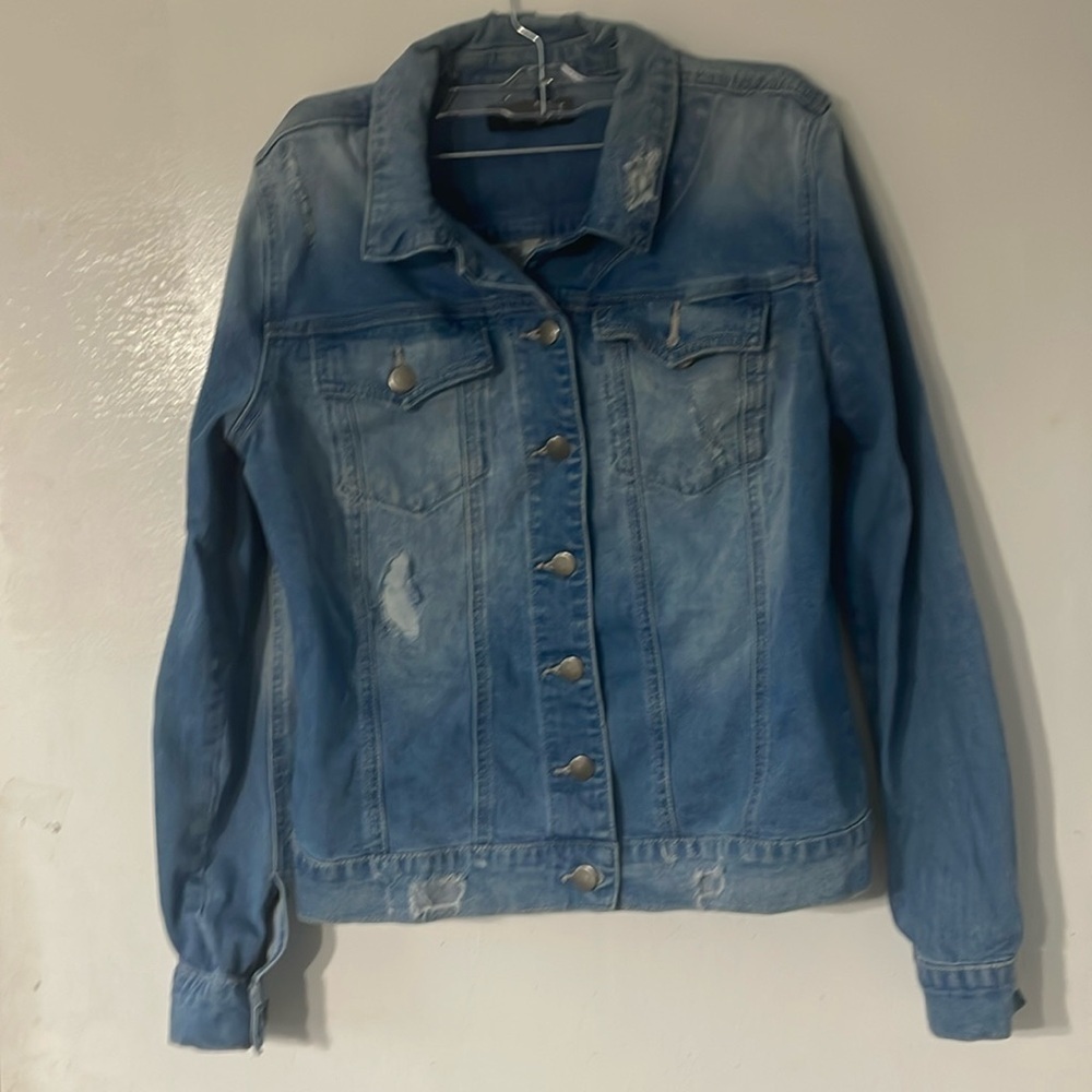 Kut from the kloth distressed Jean jacket